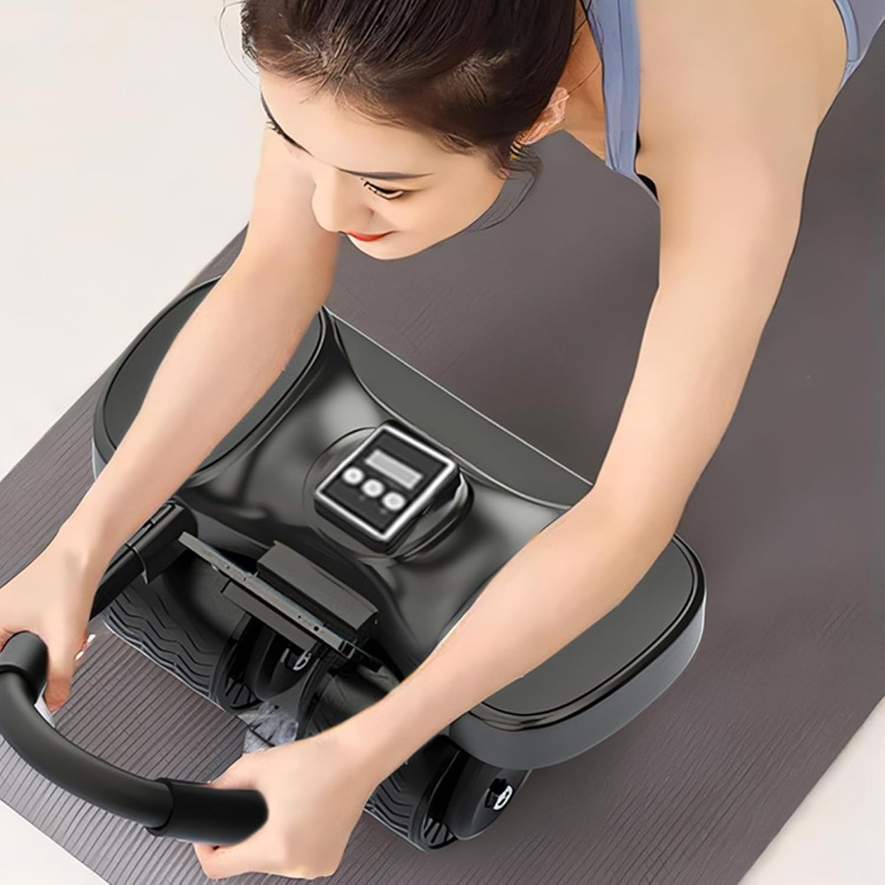 Ab Roller Wheel Home Core Exercise Ab Machine, Counting Ab Wheel Roller + Mat
