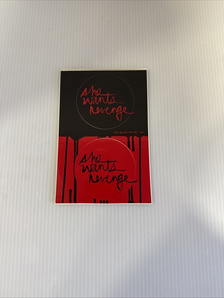 She Wants Revenge Record Store Promotional Double Sticker Set 6x4