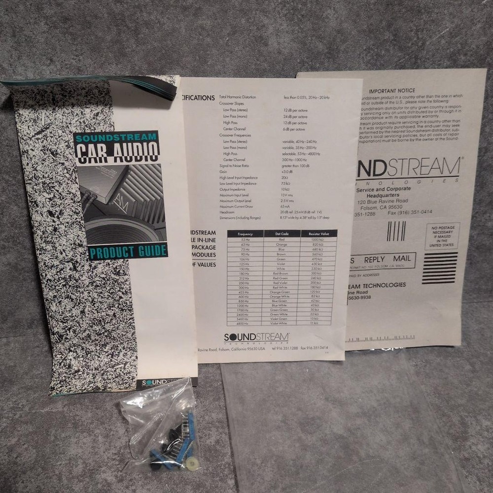 SOUND STREAM DX7 ELECTRONIC CROSSOVER 853512