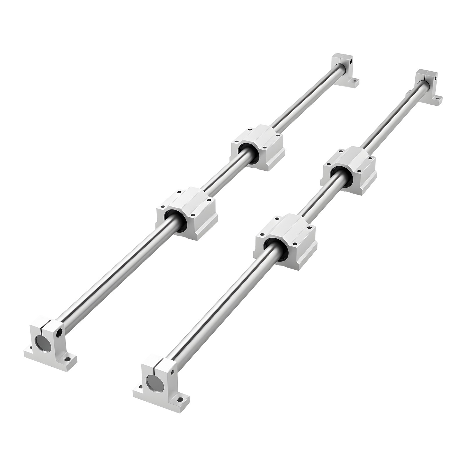 VEVOR Linear Rail Kit SFC25 2Pcs 1000 mm(39.4 in) Guide Rails 4Pcs Slide Blocks