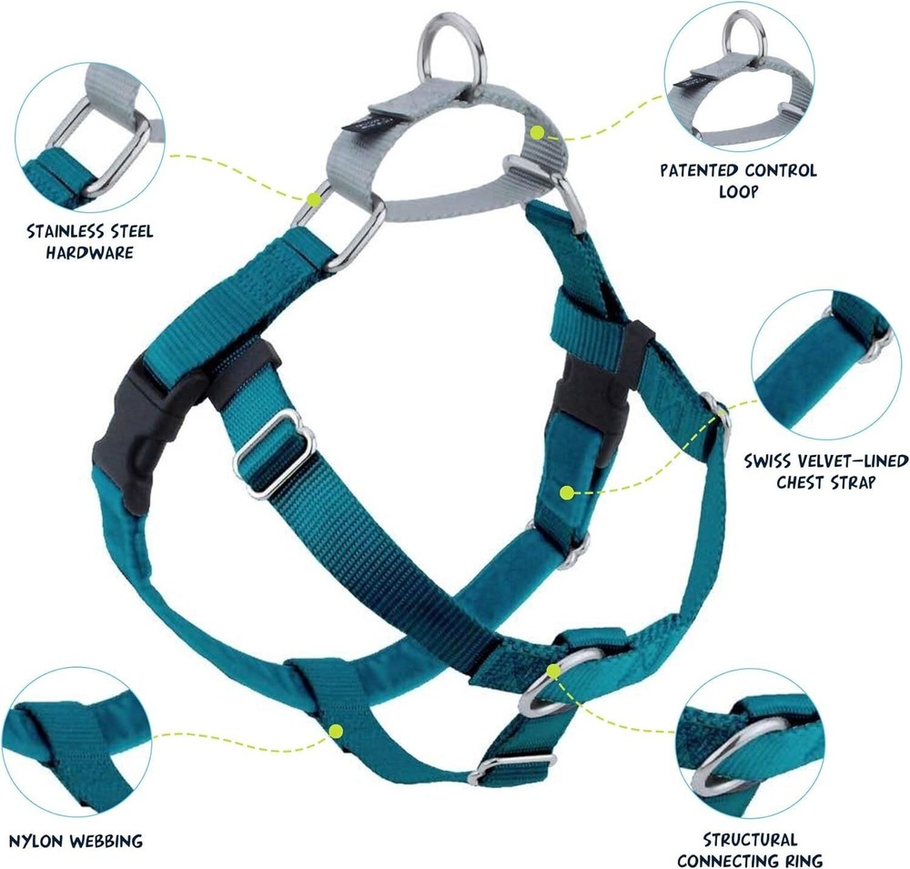 Freedom No Pull Dog Harness Comfortable Control Adjustable Dog Harness Leash Set