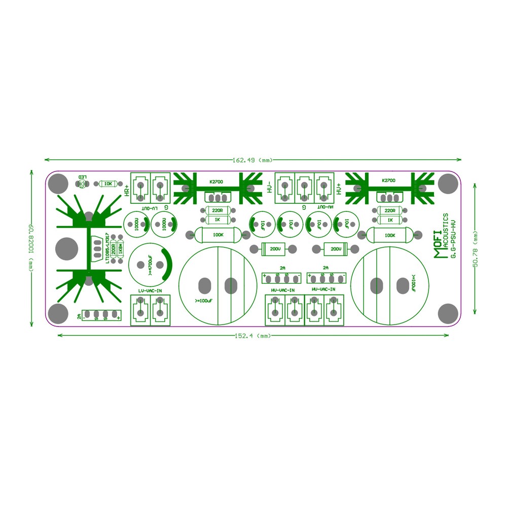 1pc Ground Grid Regulated Power Supply( ±200VDC) Kit DIY