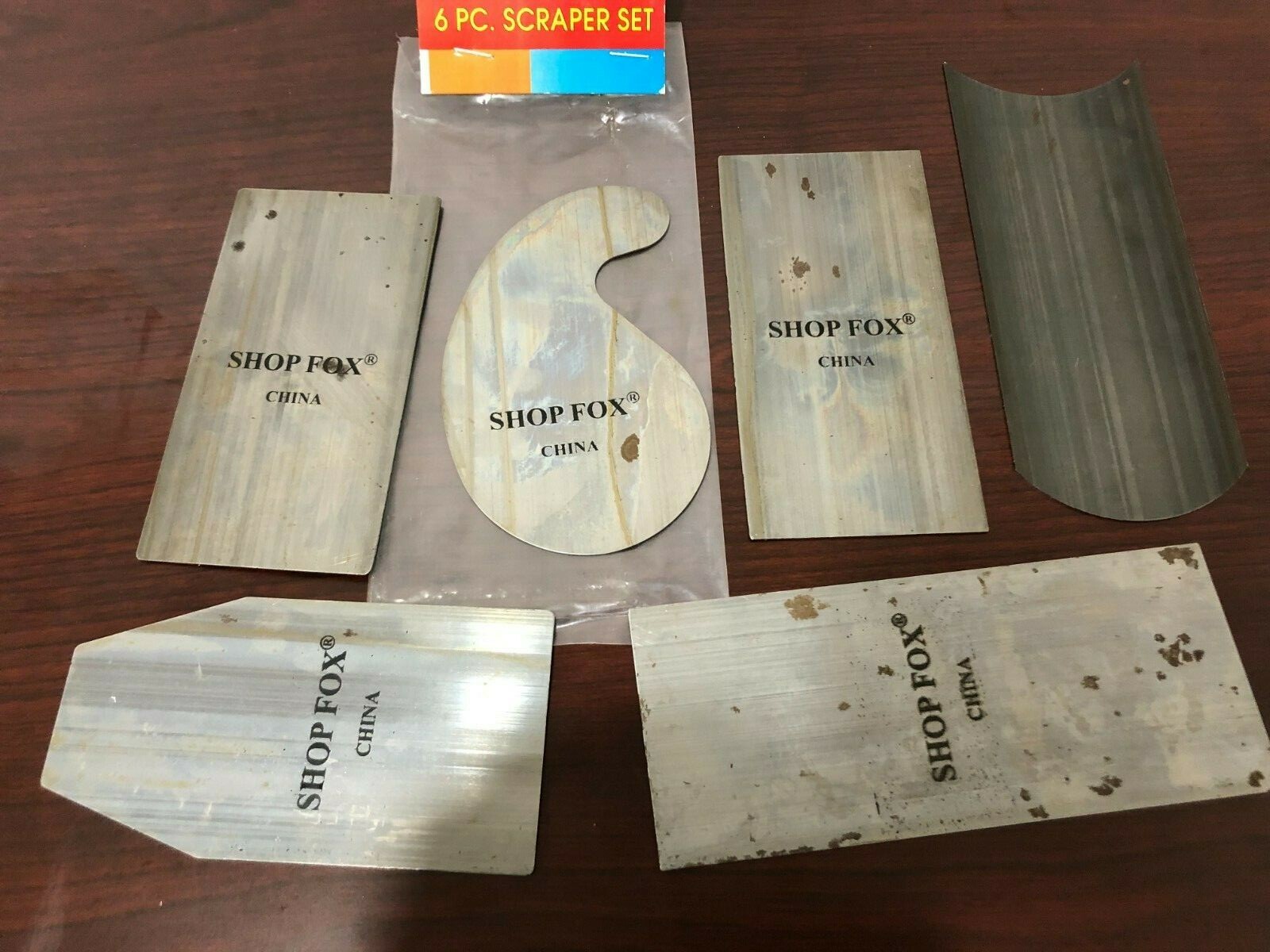 Shop Fox 6-Piece Cabinet Scraper Set D3294 READ DISCRIPTION!!!