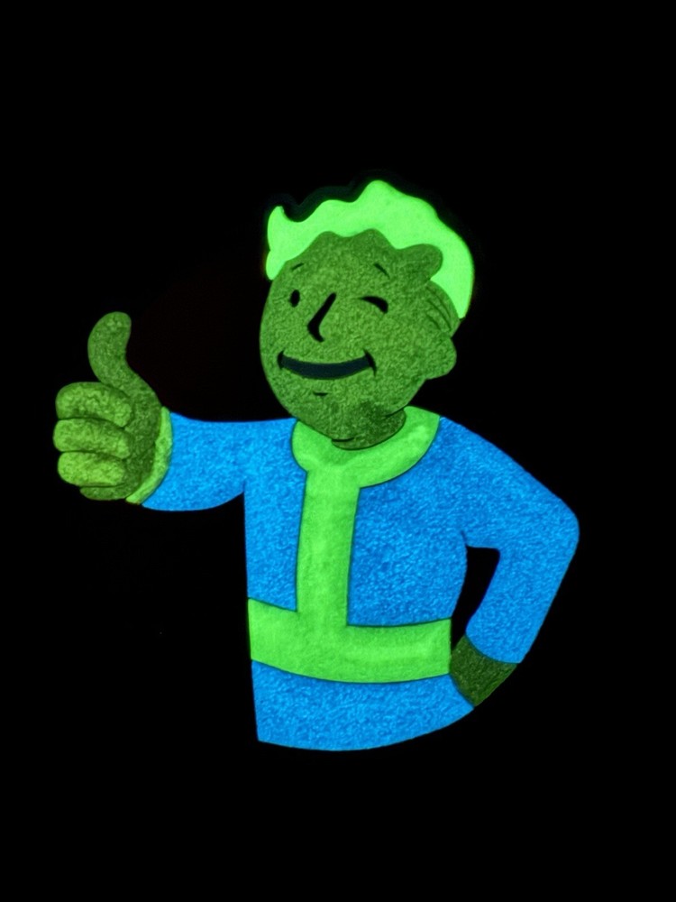 Fallout Boy Rubber PVC Hook/Loop Morale Patch Glow In The Dark