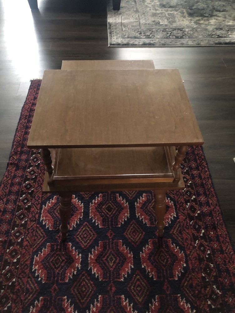 Vintage MCM Two-Tier Rectangular End Table
