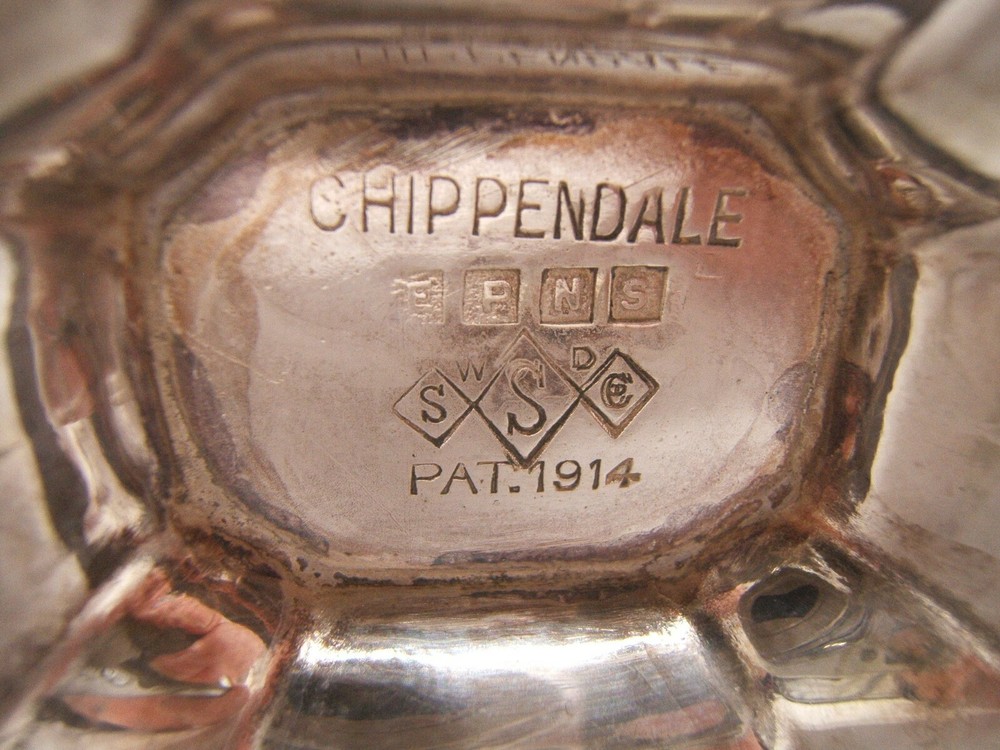CHIPPENDALE SILVERPLATE CREAMER VGC