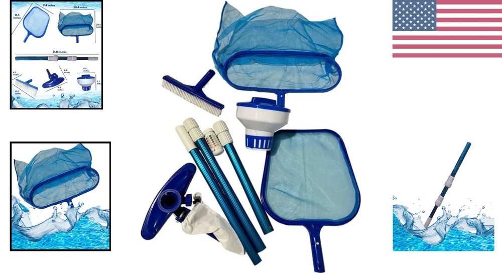 Light-Duty Above Ground Pool Maintenance Set - Quick Cleaning & Safety Solutions