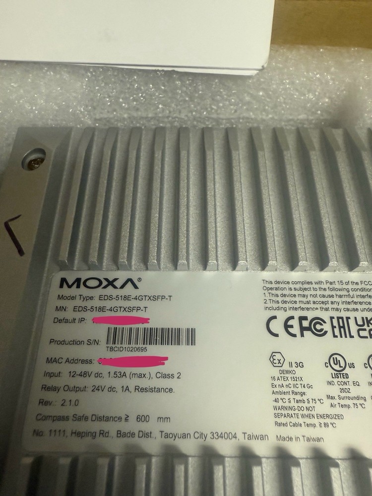 Moxa EtherDevice Switch EDS 518E 4GTXSFP-T V2.1.0 Switch