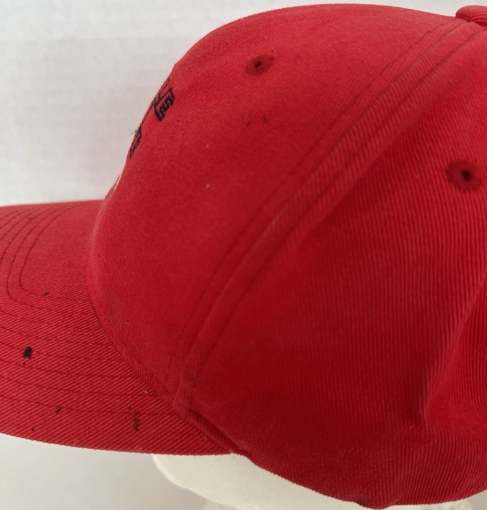 Hole In One Golf Hat Strap Back Red Embroidered Logo