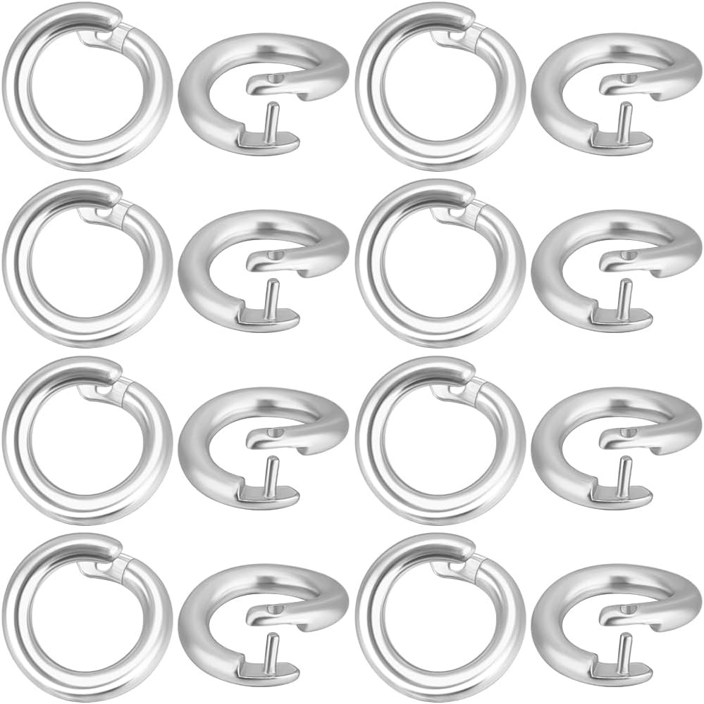 50 Pcs 5.5mm Locking Jump Rings in 925 Sterling Silver Plated Brass for Jewelry