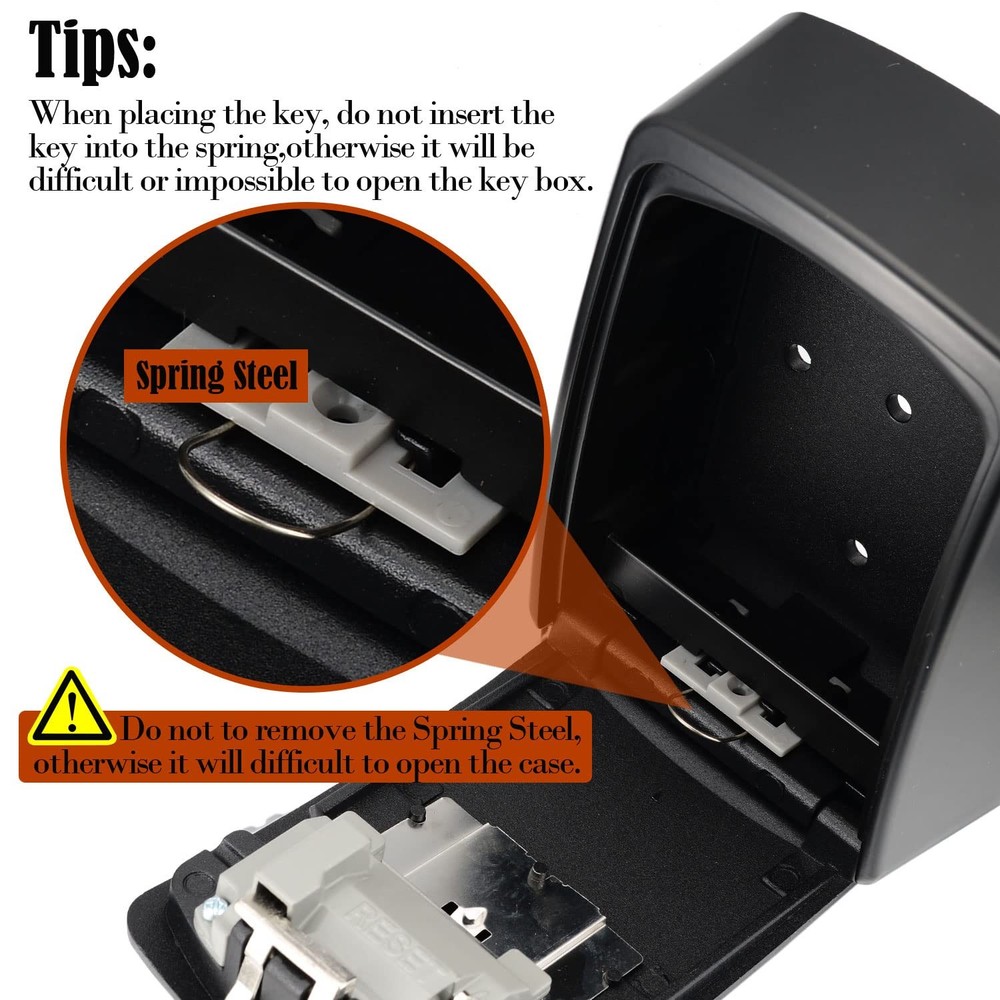 Extra Large Key Storage Security Lock,V-Resourcing Sturdy Wall Mounted Outdoo...