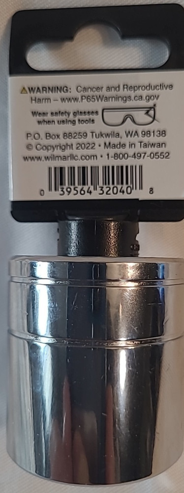Performance Tool W32040 1/2-Inch Drive 6-Point Socket, Recessed Edges