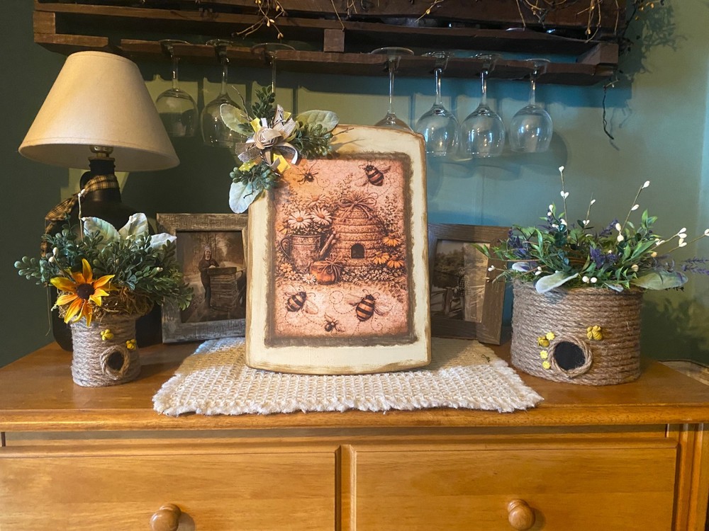 small handmade bee hive