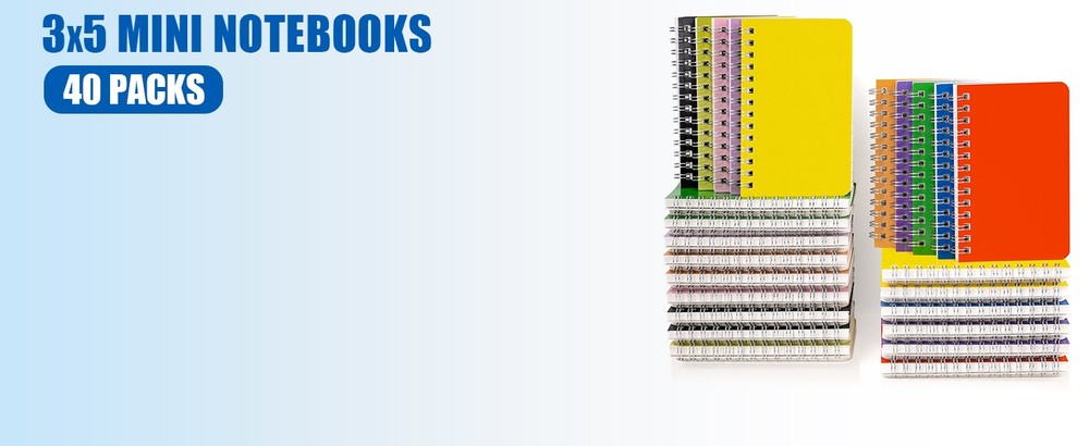 Small Notebooks Bulk, Mini Spiral Notebooks 40 Pas, Poet