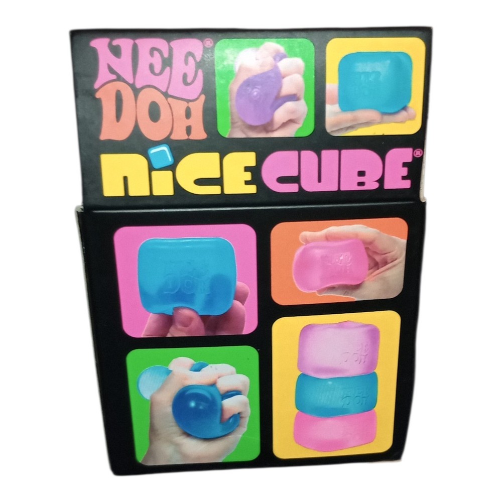 Nee Doh Nice Cube Purple Super Solid Squish Squeezable Stress Reliever Toy