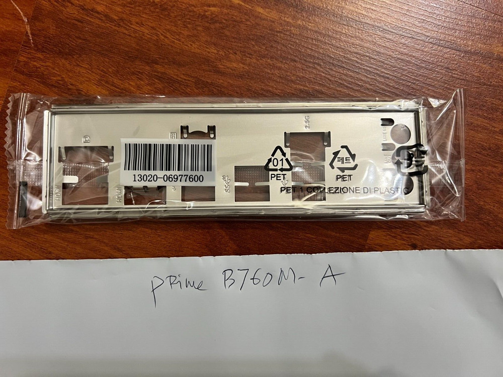 ASUS  IO SHIELD for ASUS  PRIME B760M-A ,  ORIGINAL