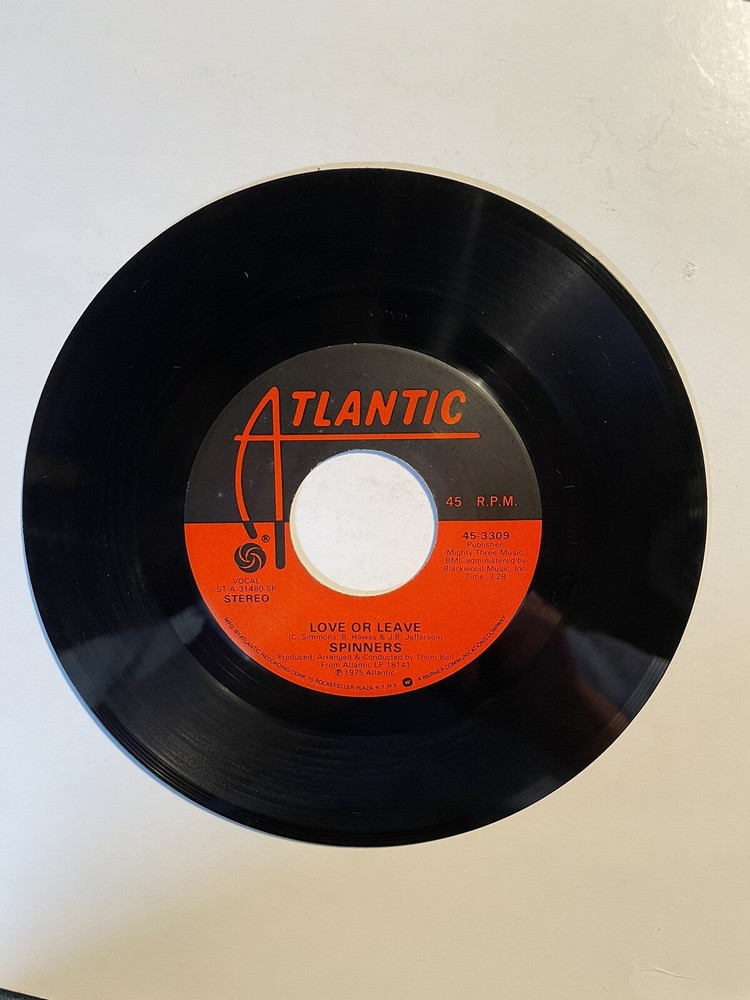 Spinners “Love Or Leave” Atlantic 7” 45 VG++