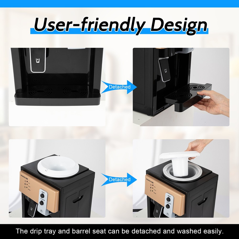 Countertop Water Dispenser Top Loading Hot Cold Water Cooler Drinking Machine