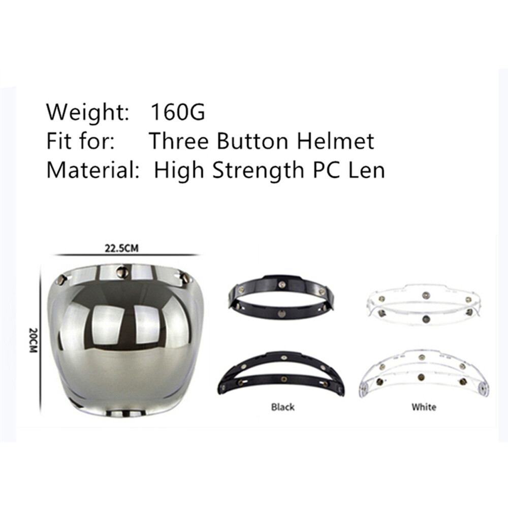 Open Face Helmet Visor Motorcycle Helmets Bubble Visor Flip Up Motorcycles Visor