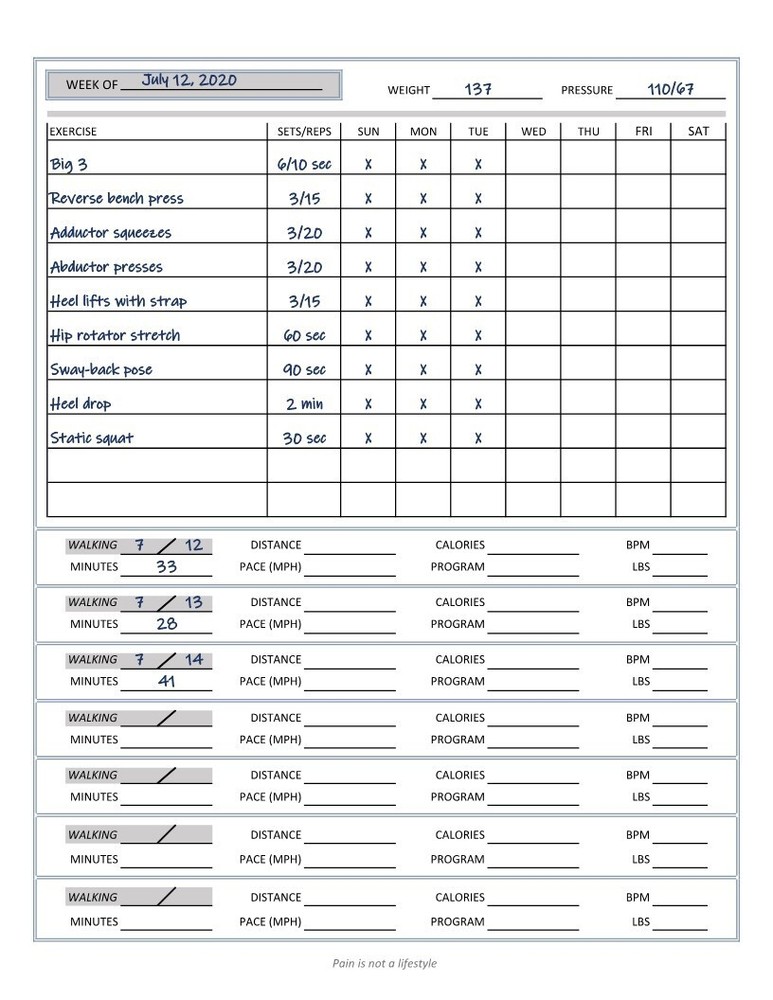 Corrective Edition Fitness Journal, Workout Record, Progress Tracker, Diary