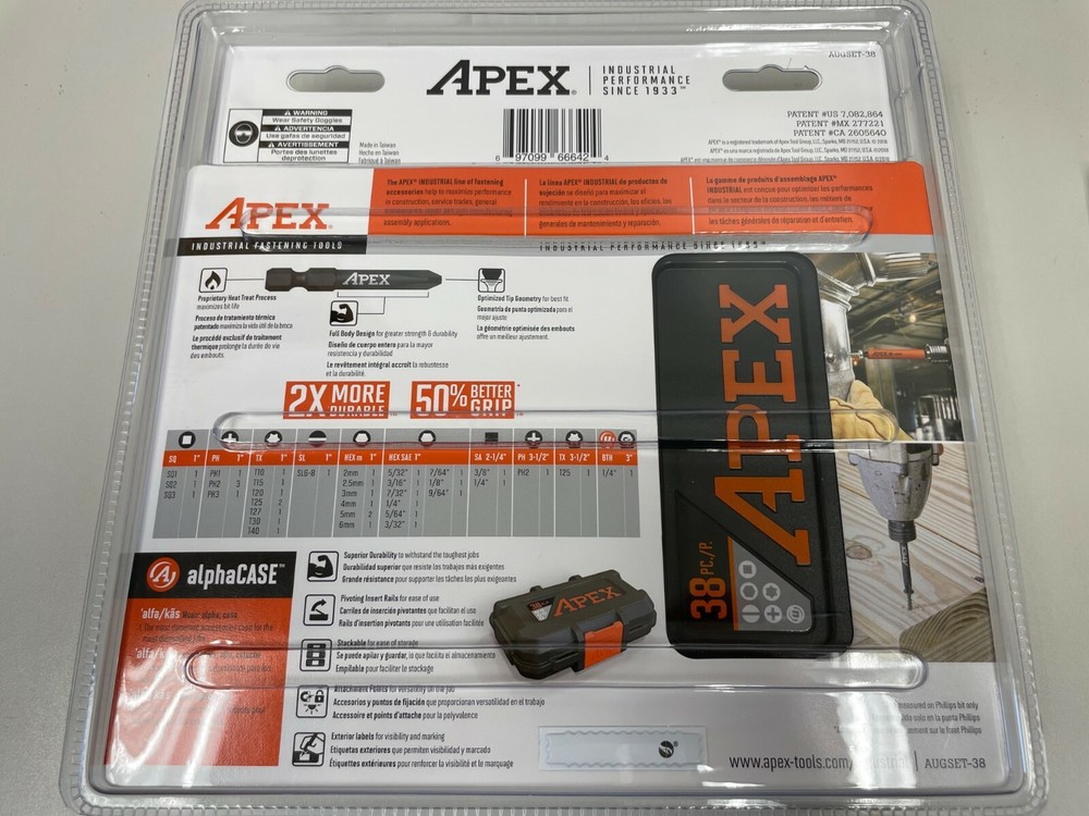 AUGSET-38 Apex u-GUARD 38PC Fastening Set