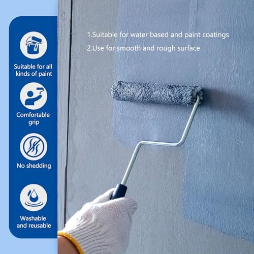 10Pcs 6 Inch Paint Rollers, Microfiber Paint 6 Inch Paint Roller Kit, 10 Pack