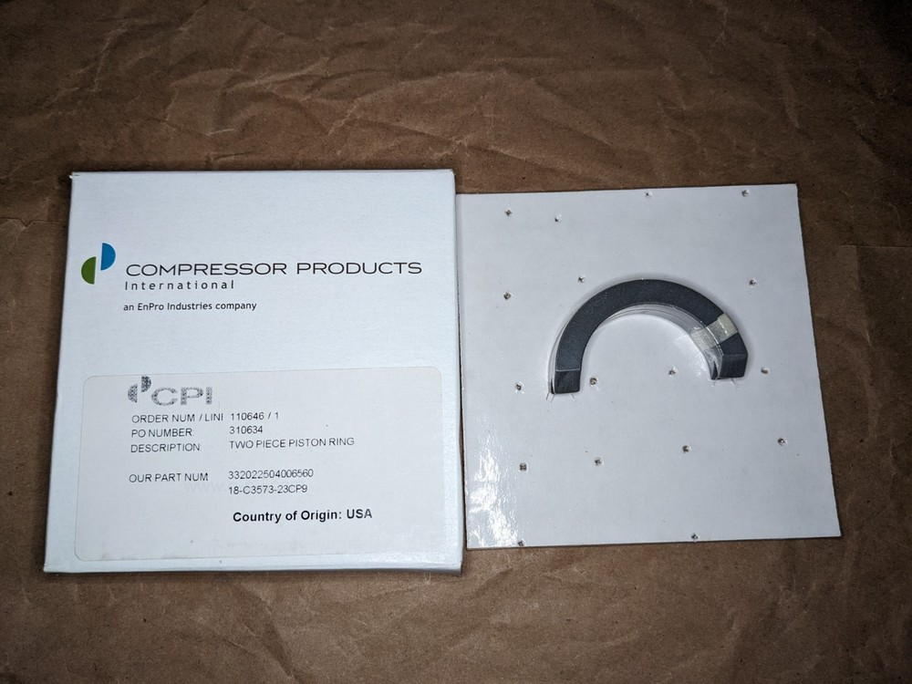 CPI Piston Ring 332022504006560 Ref 18-C3573-23CP9 Two-Piece Segment Sealed NOS