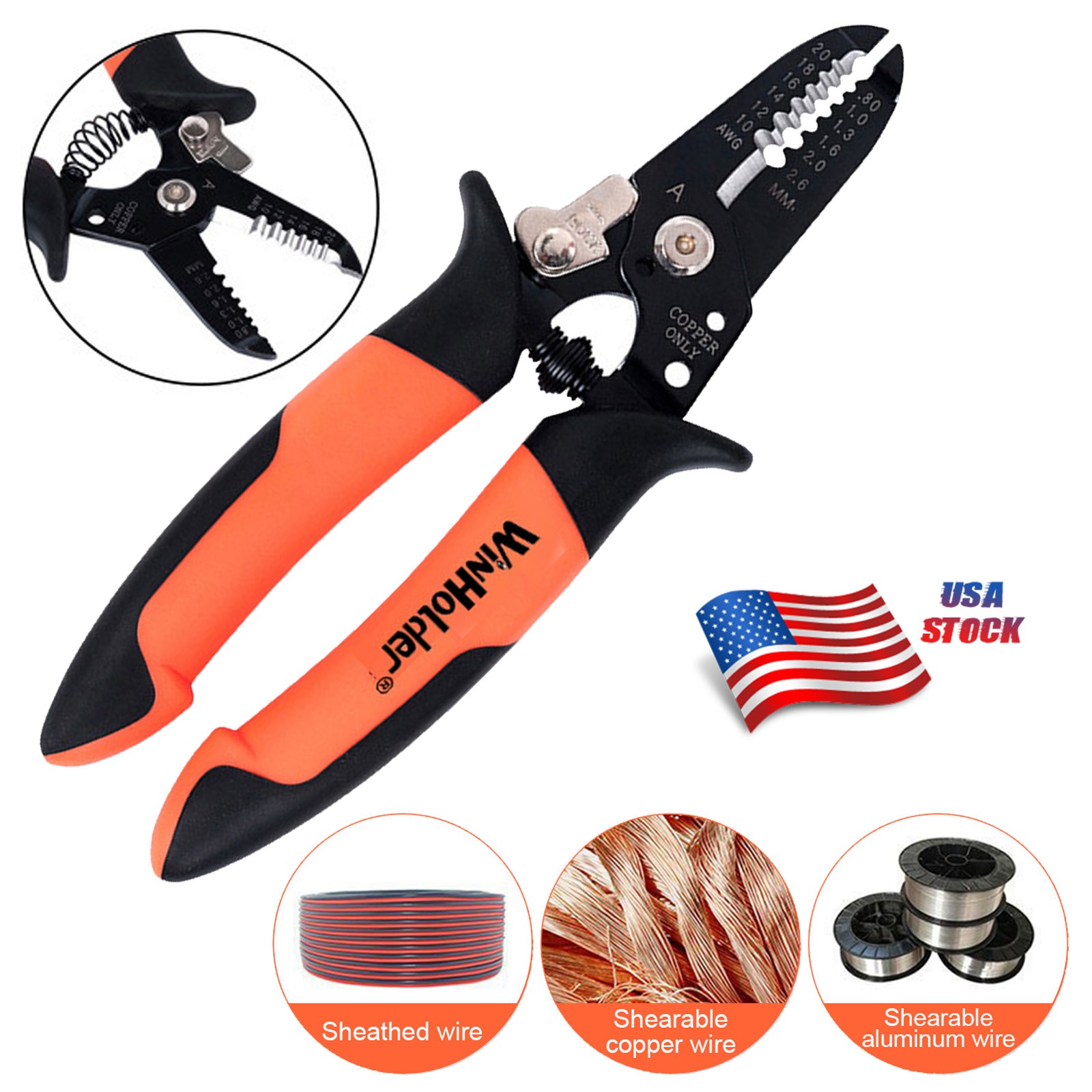 Self Adjusting Insulation Wire Stripper Cutter Crimper Cable Stripping Tools US