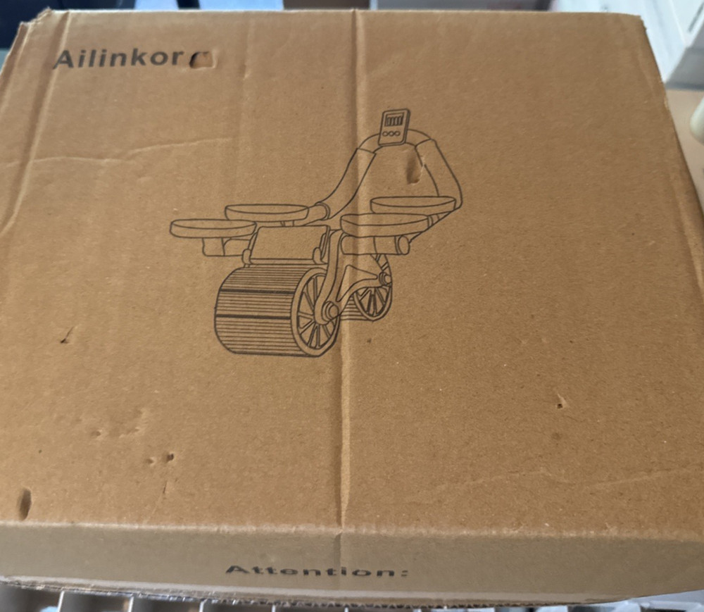 New Ab Roller Wheel with Timer & Knee Mat,Automatic Rebound