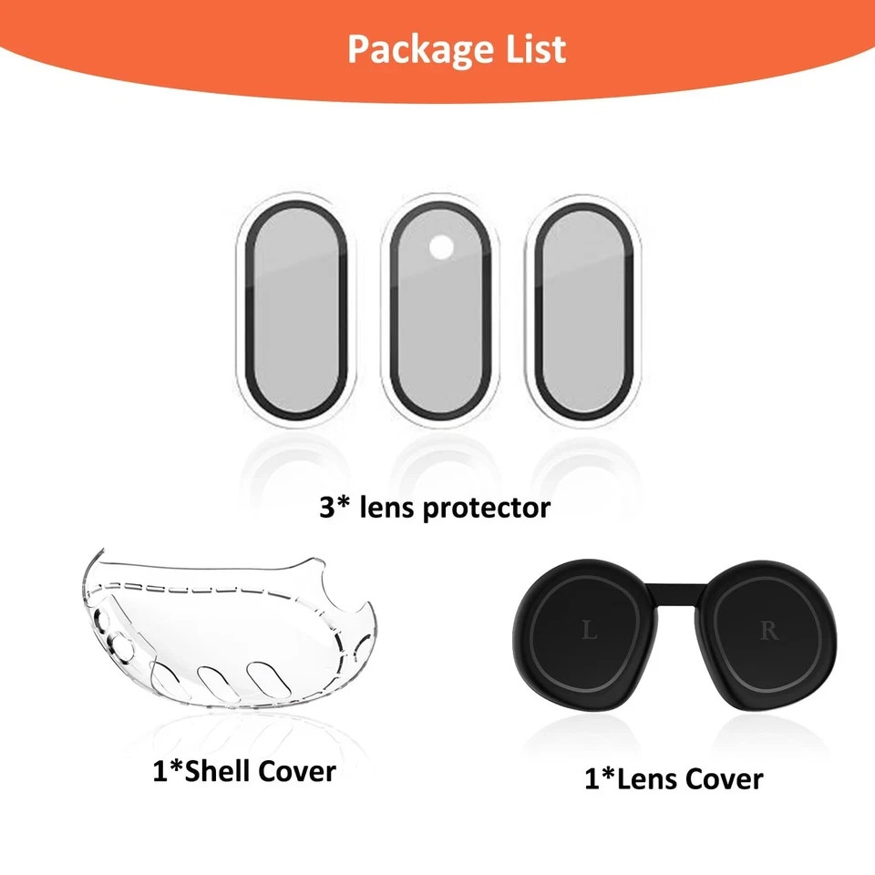 Juylay 3-in-1 Lens Protector for Meta Quest 3, Plastic Hard Protective Shell ...