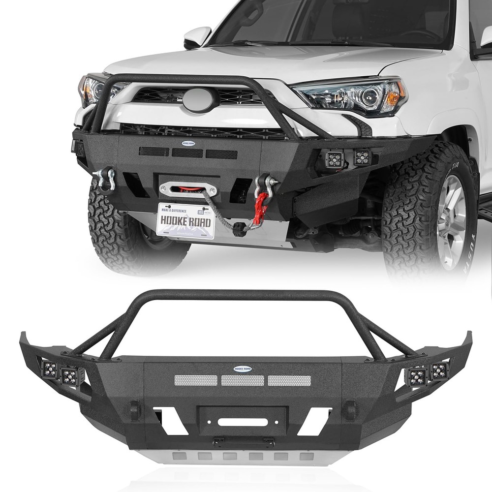 4Runner 2014-2024 Full Width Rock Crawler Front Bumper Winch Skid D-Ring Mounts