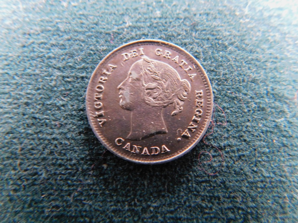 1891 CANADA SILVER 5 CENTS unc bu