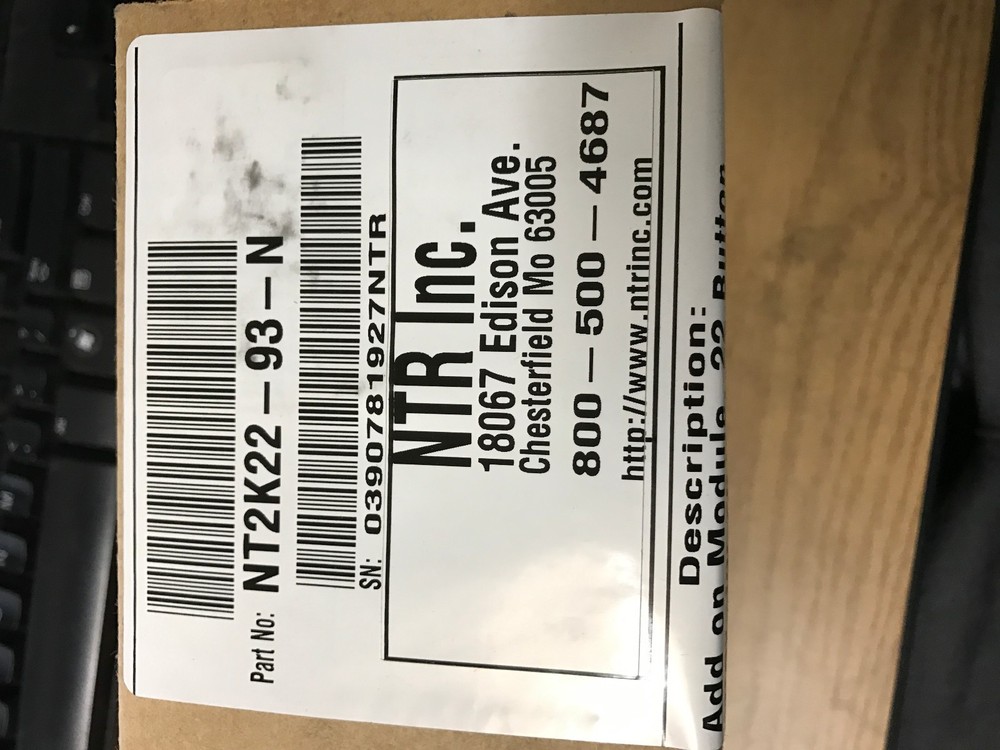 Nortel NT2K22VH93 Addon Module, 22 Button, Gray, for 2616, & 2216