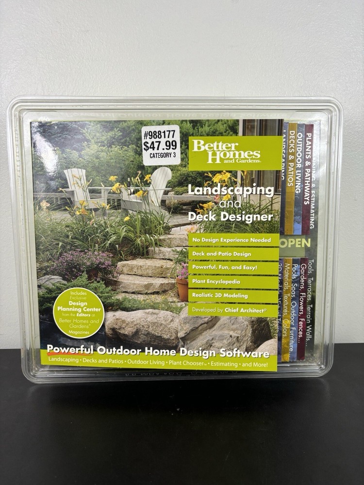 Better Homes & Gardens: Landscaping & Deck Designer SEALED - Windows 98/2000/XP