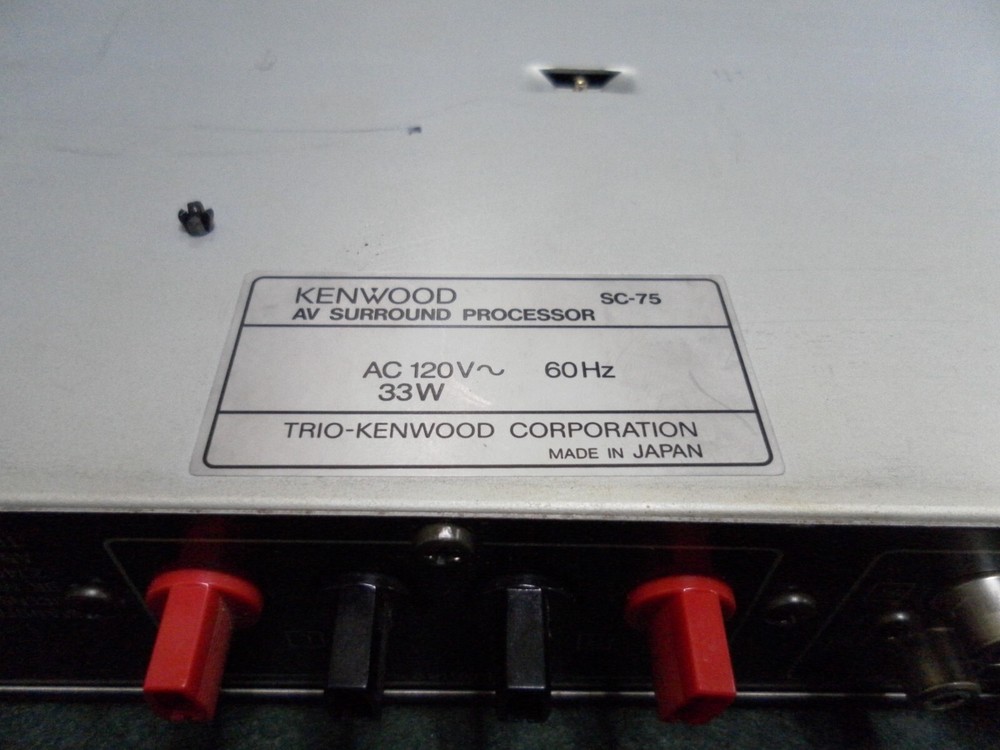 Kenwood SC-75 AV Surround Processor Dolby rear speaker amplifier