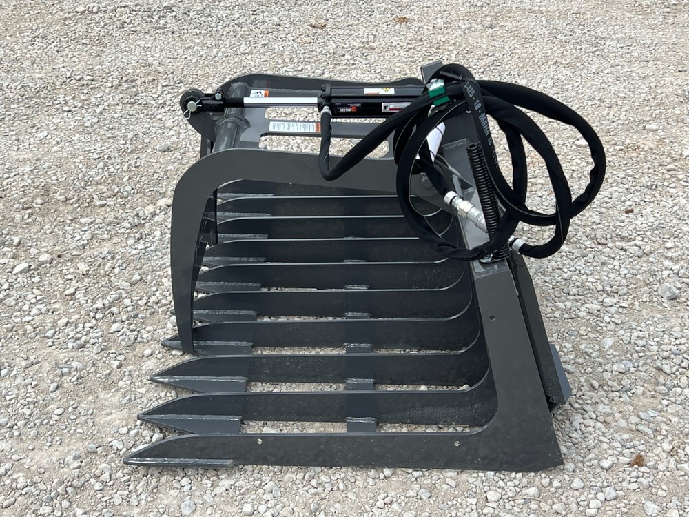 Berlon 60" Compact Tractor Root Brush Grapple Attachment Fits Skid Steer Loader