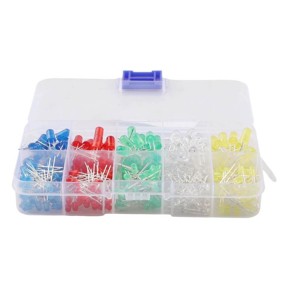 300 Pcs LED Diode Set with 5 Different Colors Suitable for Various DIY Projects