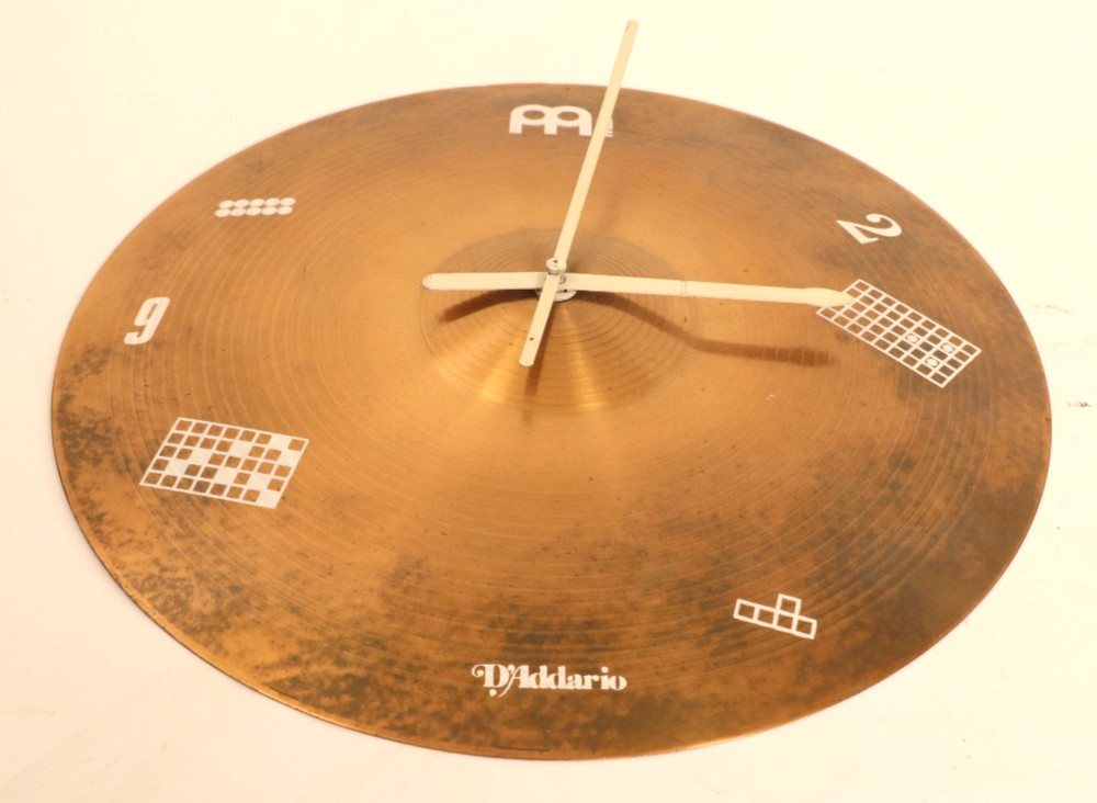 D'Addario Cymbal Wall Clock 12” Diameter Quartz Movement