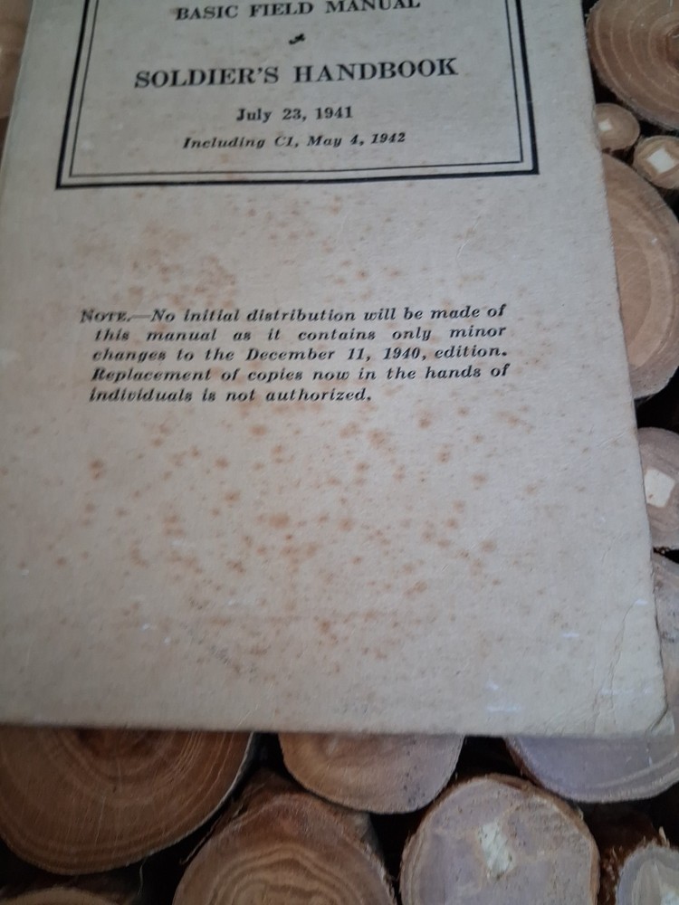 WW2 War Department Basic Field Manual Soldiers Handbook July 23 1941 Original