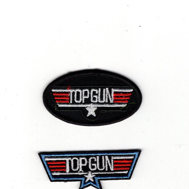 Top Gun Mini Logo Patch Set(2) 2 1/2 inch wide