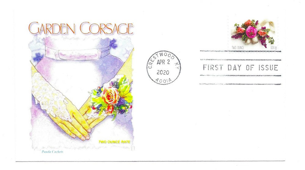 5458 Garden Corsage Panda Cachets FDC