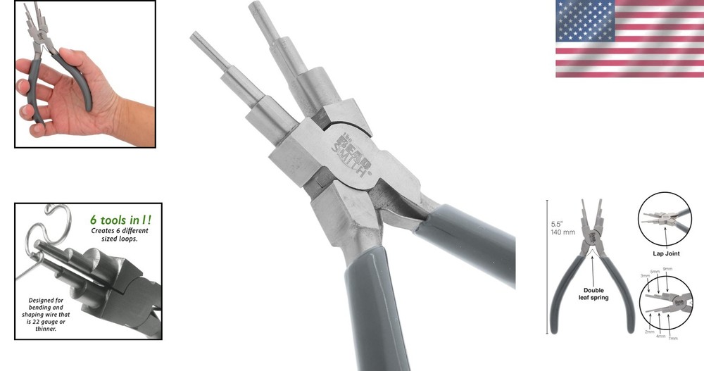 Jewelry Maker's Essential: Multi-Size Wire Looping Pliers - Ergonomic Design