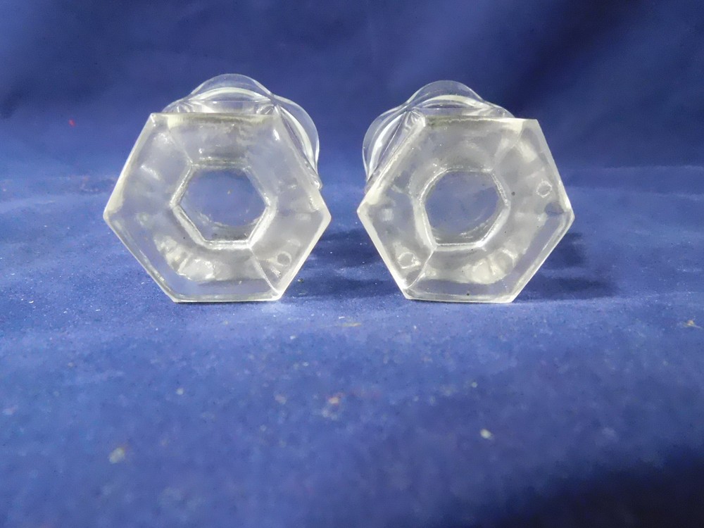 5 EAPG (Pressed/Pattern Glass) Stemmed Open Salts-Hexagon Base