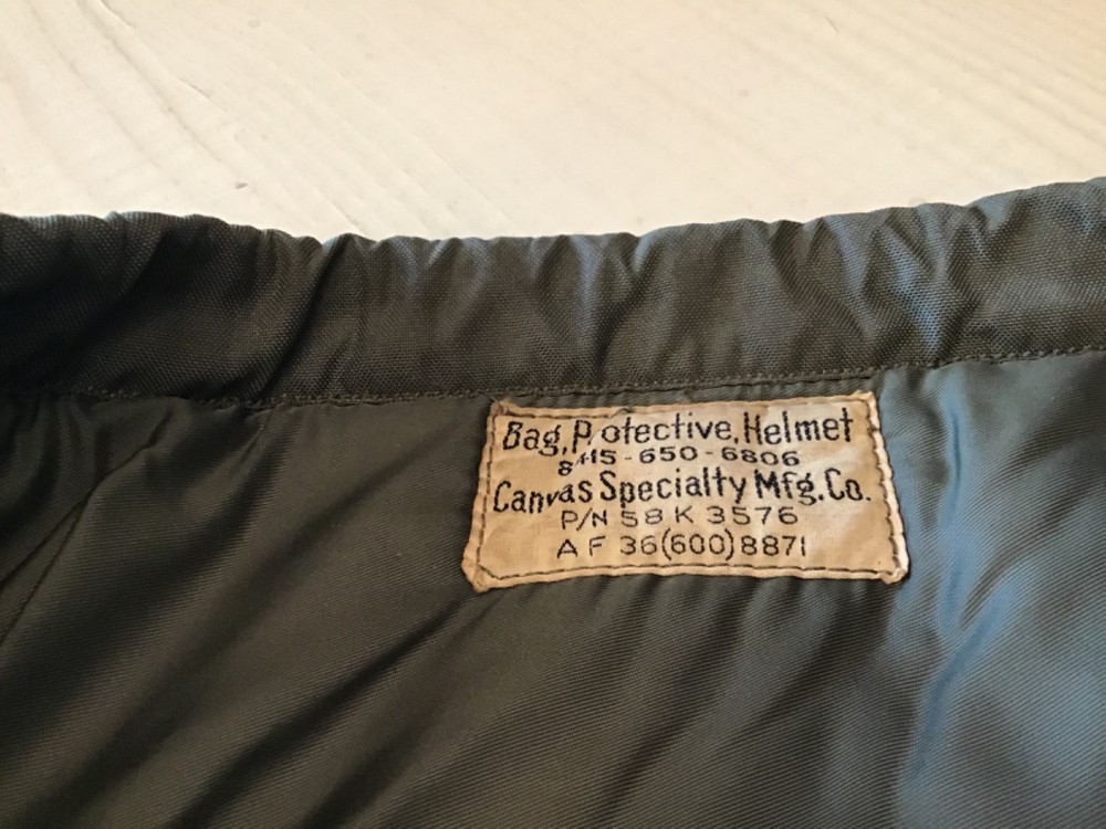 Vintage 50’s? Early Edition Canvas Specialties Drawstring Air Force Helmet Bag