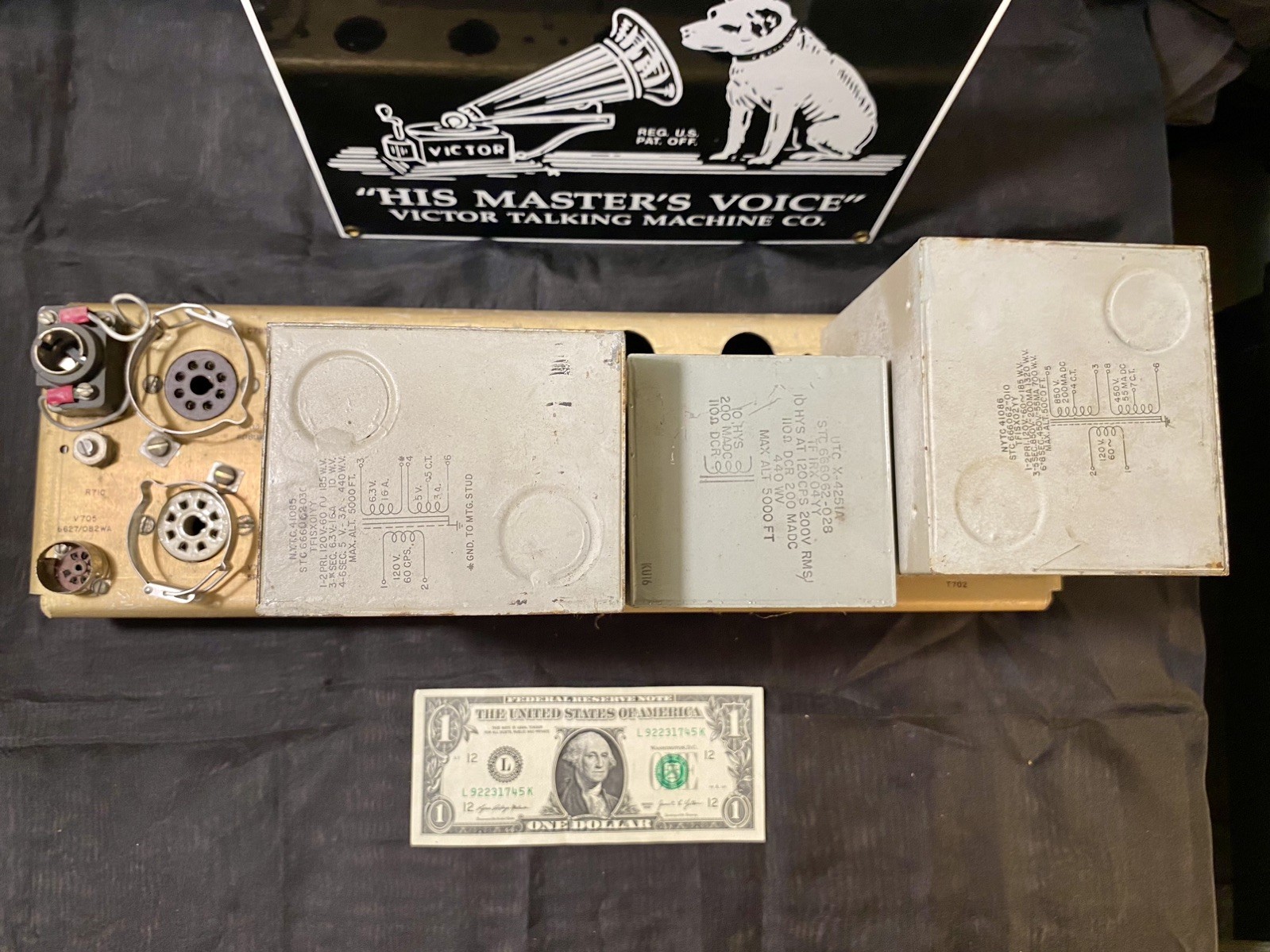 Original antique audiophile 3 piece transformer made in USA #0200