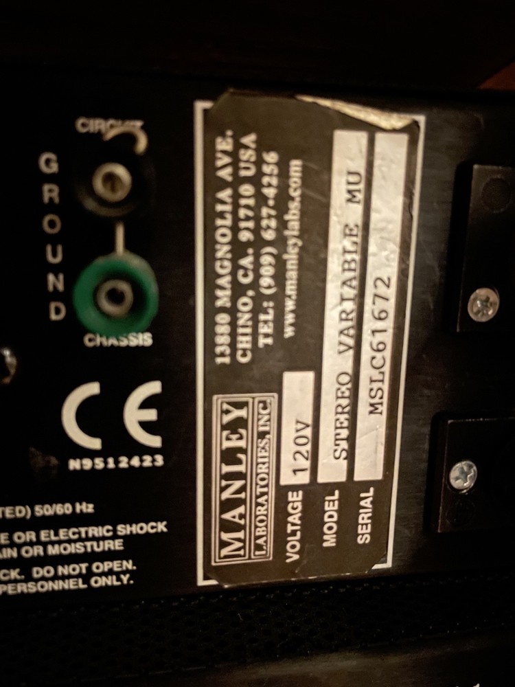 Manley Variable MU Stereo Tube Limiter/Compressor