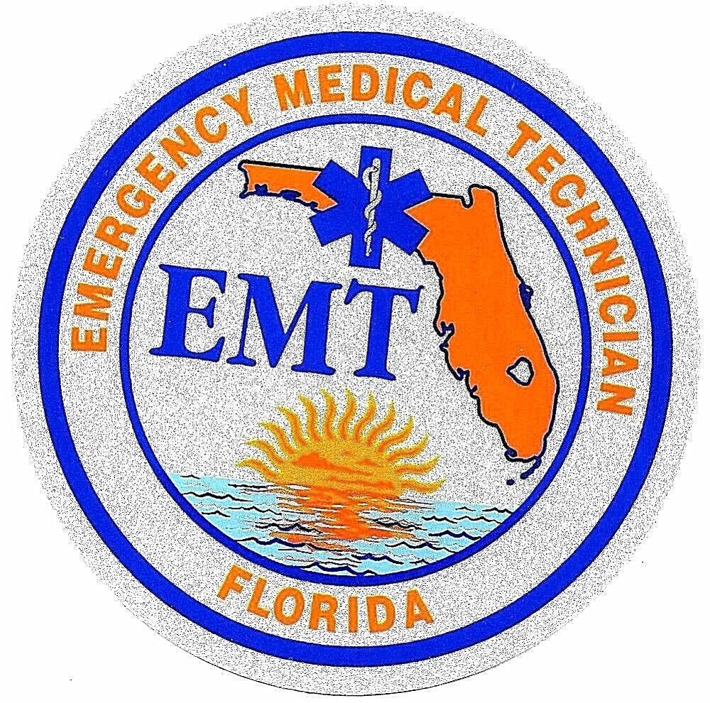 FLORIDA EMERGENCY MEDICAL TECHNICIAN 2"  Highly Reflective CIRCLE DECAL