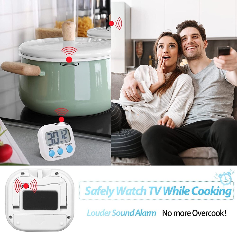 Digital Timer for Cooking, Egg Timer, Cute Magnetic Desk Timers for Classroom