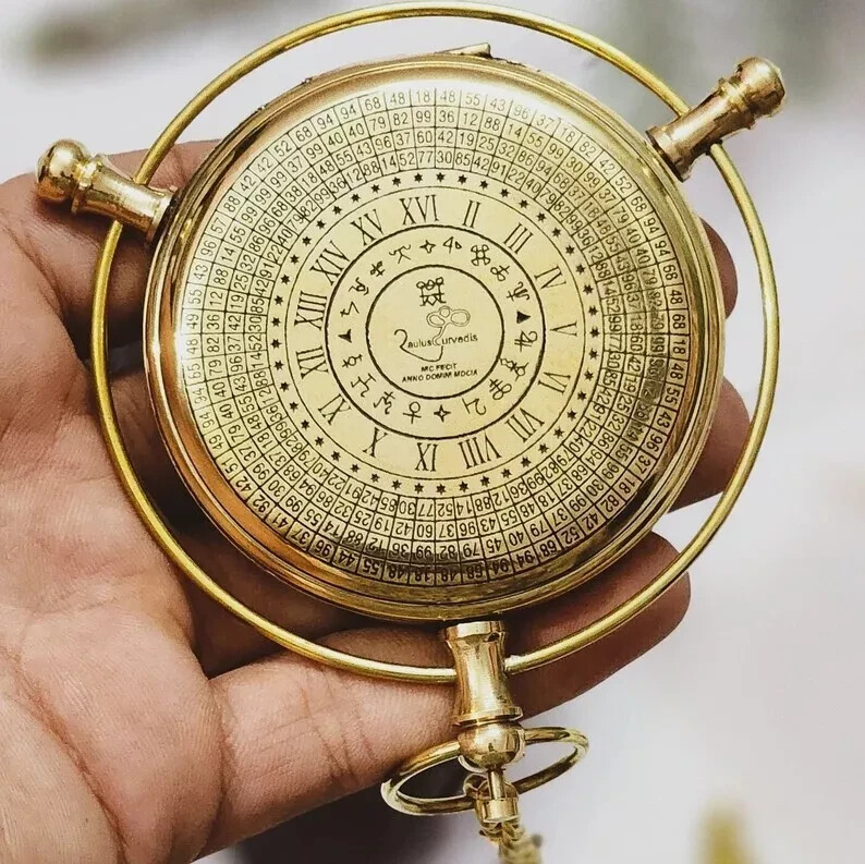 Brass Compass Alethiometer symbol Reader Zodiac Astrological Compass Timeless