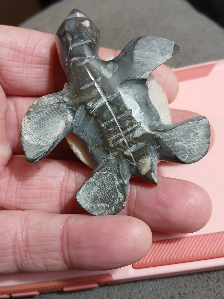 TURTLE Figurine Carved Stone Soapstone Agate 3” Aruba